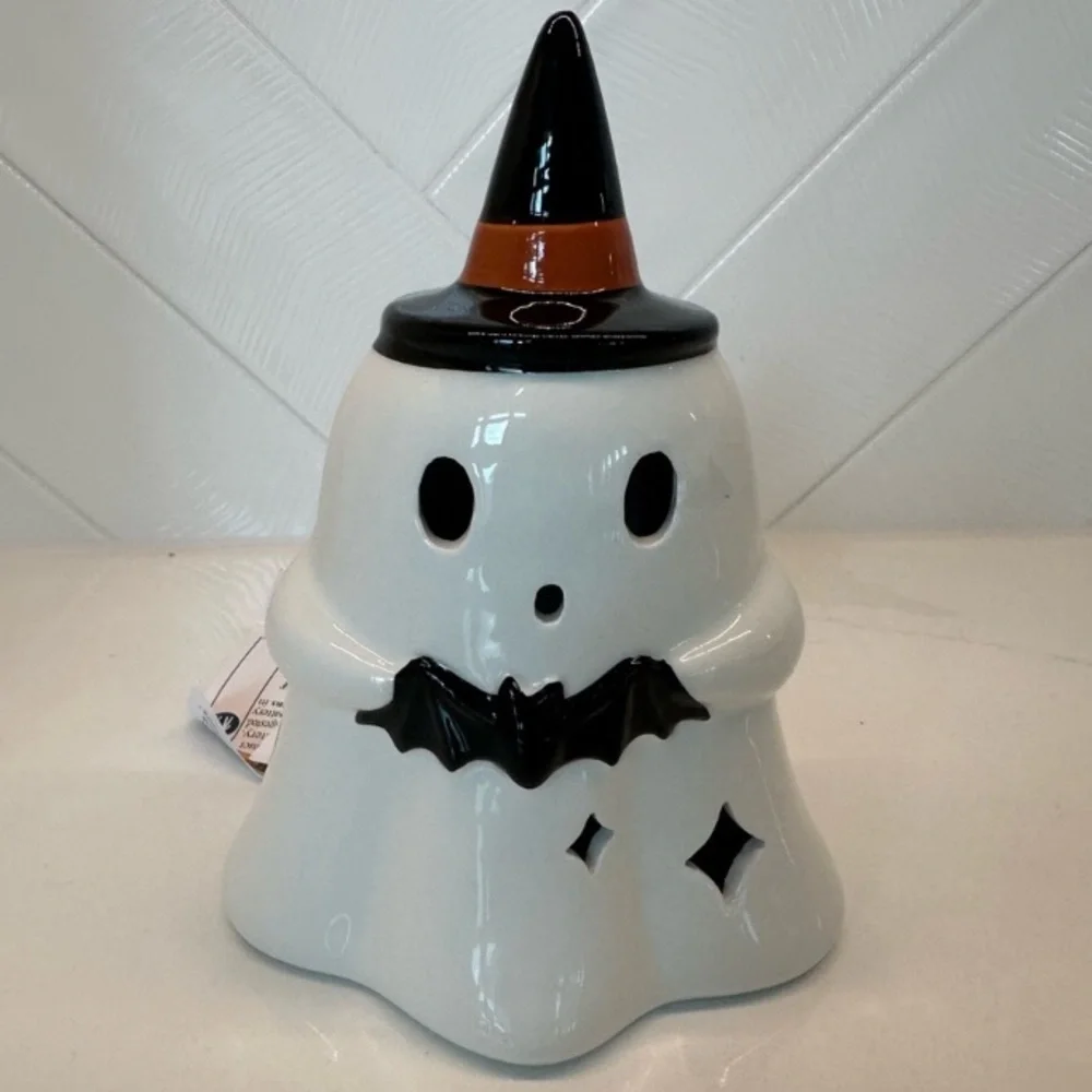 Target Bullseye’s Playground Halloween Light Up Ceramic Figural Witch Hat Ghost